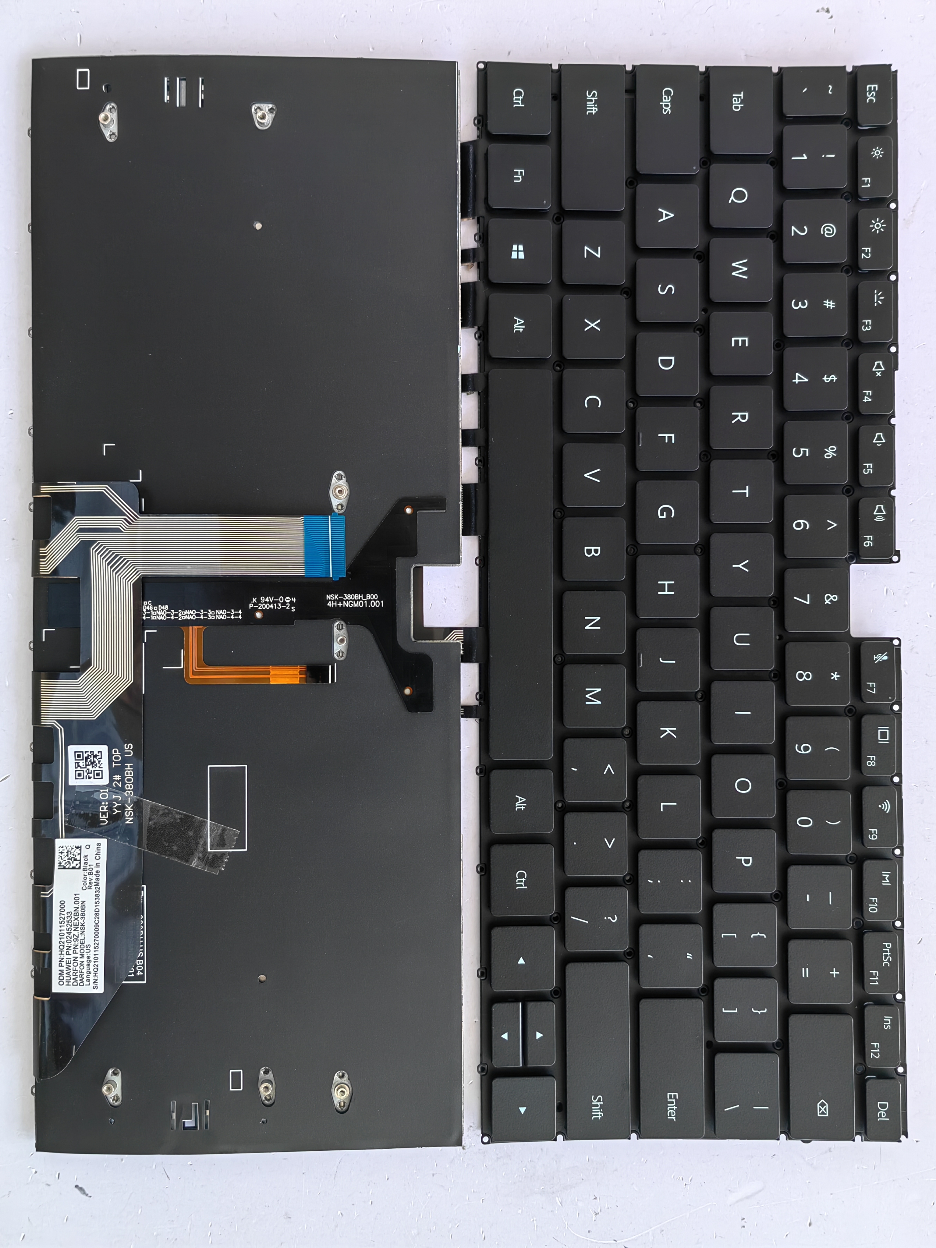 Picture of New Replacement Laptop Keyboard For HUAWEI W19P/EUL-W29PMatebook X 2020/EUL-W19P BLACK Backlit (OEM) US Layout